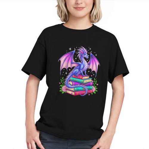 Fantasy Dragon Reading Books Bookworm Graphic Youth - Bookorys AU
