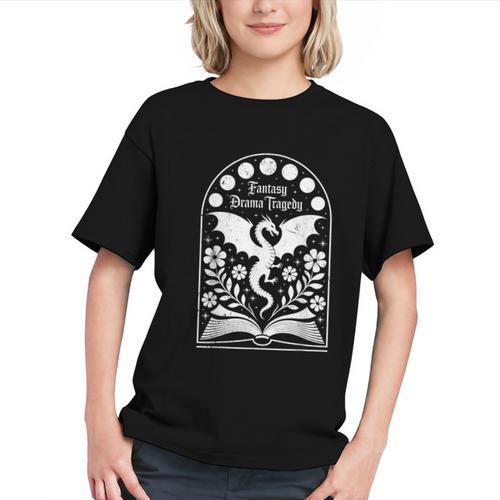 Fantasy Drama Tragedy Dragon Book Magic Gothic Moon Phases Graphic Youth - Bookorys