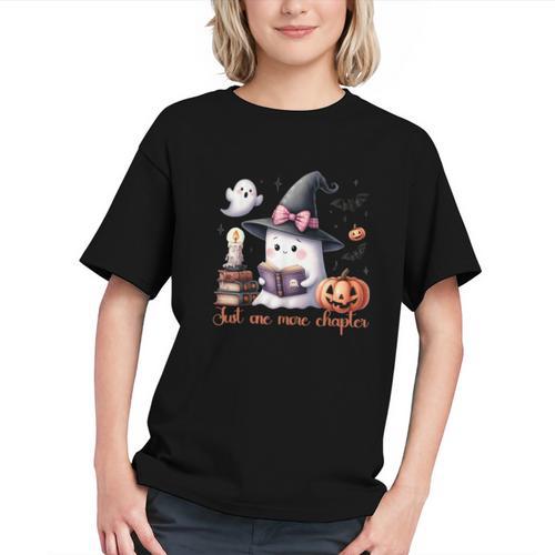 Ghost Reading Book Coquette Bow Halloween Girl Toddler Kid Graphic Youth - Bookorys CA