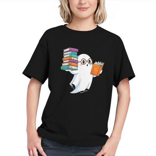Ghost Reading Books Halloween Library Graphic Youth - Bookorys DE