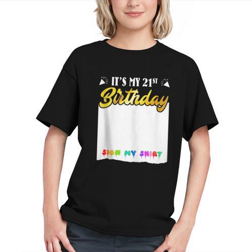 Guestbook My 21st Birthday Sign My Shirt Birthday Party Graphic Youth - Bookorys CA