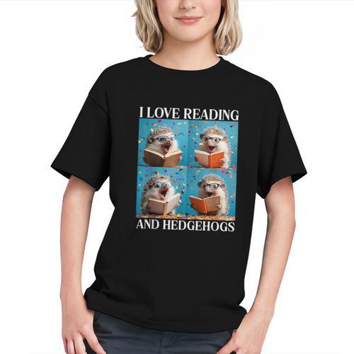 Hedgehog Love Reading And Hedgehogs Child Book Lover Graphic Youth - Bookorys DE