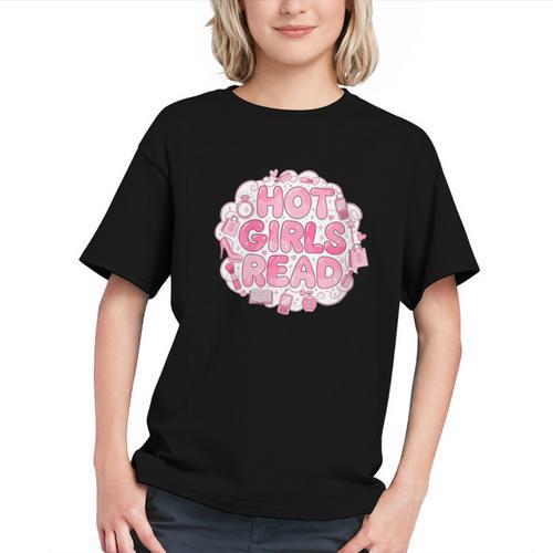 Hot Girls Read Pink Aesthetic Book Lover Reading Graphic Youth - Bookorys