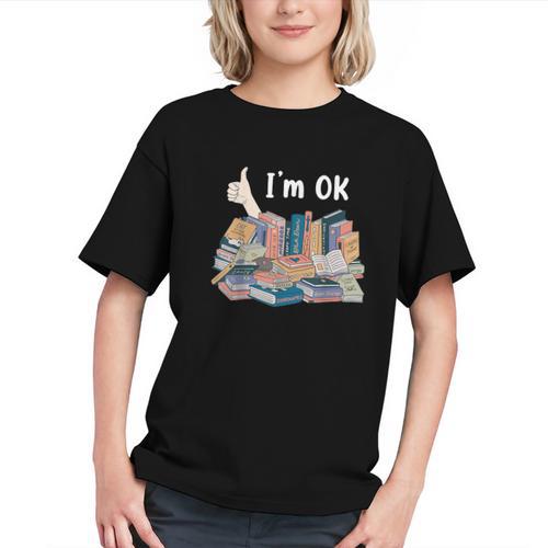 I'm OK Books Pile Books Stack Bibliophile Bookisk Graphic Youth - Bookorys