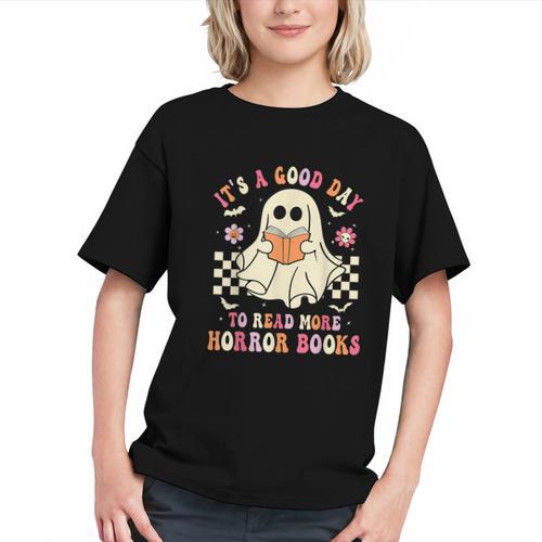 It's A Good Day To Read More Horror Books Halloween Graphic Youth - Bookorys AU