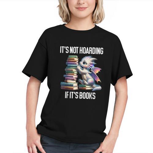 It's Not Hoarding If It's Books ShirtDragon Reading Book Graphic Youth - Bookorys