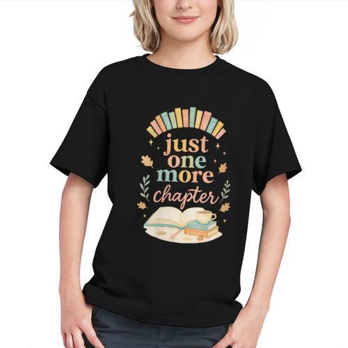 Just One More Chapter Cozy Book Lover Reading & Coffee Graphic Youth - Bookorys