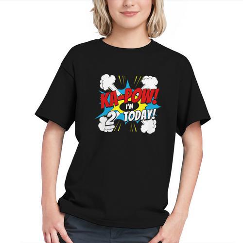 Kids Ka-Pow 2 Years Old Kids 2nd Birthday Comic Book Super Hero Graphic Youth - Bookorys
