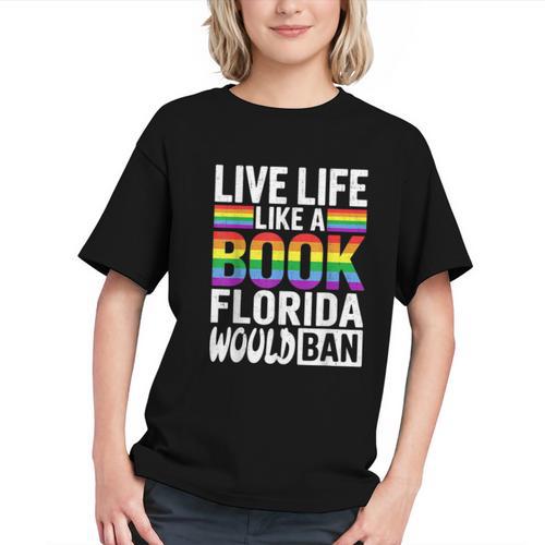 LGBTQ Quote Live Life Like A Banned Rainbow Book Graphic Youth - Bookorys CA