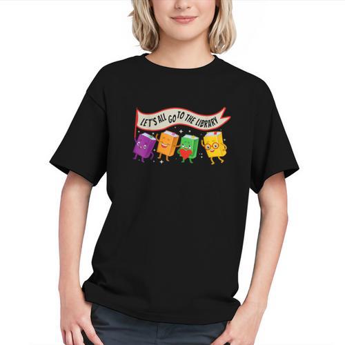 Librarian Let's All Go To The Library Cute Groovy Book Lover Graphic Youth - Bookorys DE