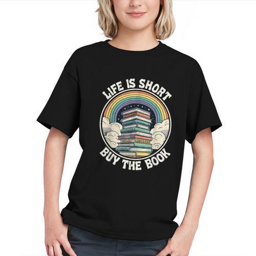 Life Is Short Buy The Book Reading Book Graphic Youth - Bookorys DE