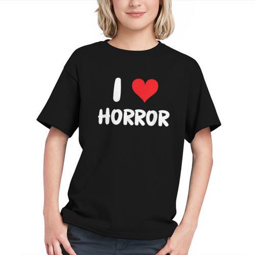 I Love Horror Heart Movies TV Show Books Writing Read Graphic Youth - Bookorys