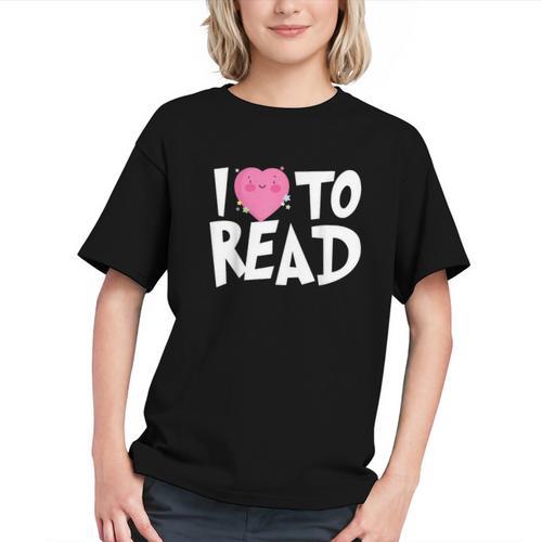 I LOVE TO READ Reading Books Bookworm Library Day Novelty Graphic Youth - Bookorys CA