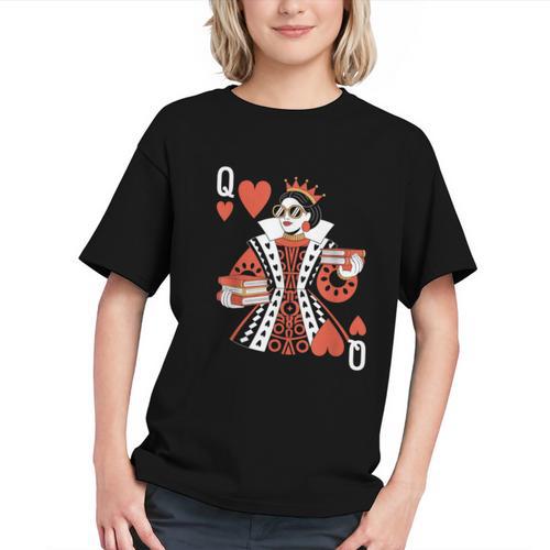 Modern Queen Of Hearts Book Lover Reading Novels Romantasy Graphic Youth - Bookorys