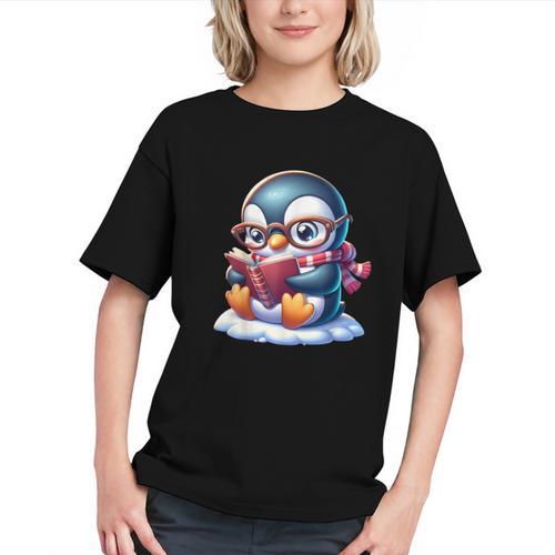Penguin Reading a Book Animal Graphic Youth - Bookorys