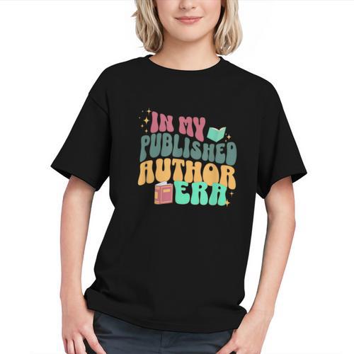 In My Published Author Era Cute Book Lover Writer Retro Tee Graphic Youth - Bookorys
