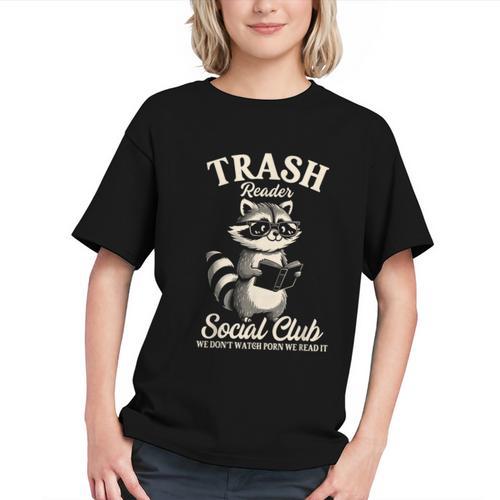 Raccoon Bookworm Readers Library Smut Reader Spicy Book Romance Rash Reader Social Club Graphic Youth - Bookorys CA