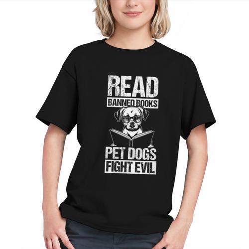 Read Banned Books PET DOGS FIGHT EVIL Read Banned Books Dog Graphic Youth - Bookorys