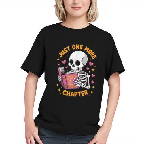 Read Books Lover Bookworm Cute Reading Just One More Chapter Graphic Youth - Bookorys