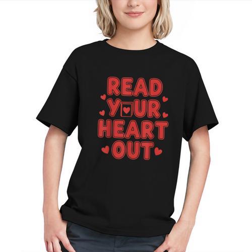 Read Your Heart Out Book Lover Reading Teachers Kids Graphic Youth - Bookorys CA