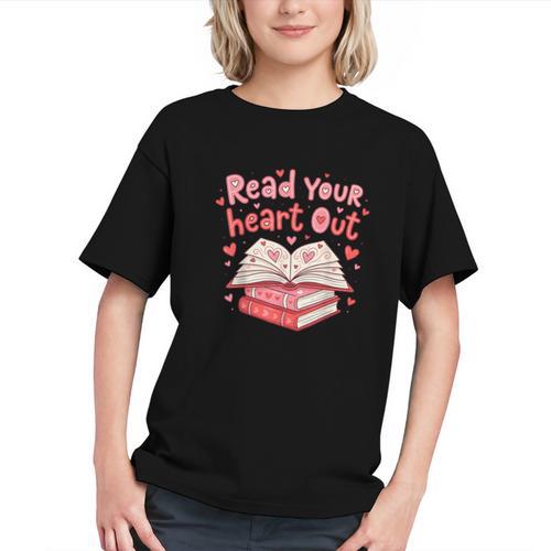 Read Your Heart Out Teacher Valentines Day Book Lover Graphic Youth - Bookorys CA