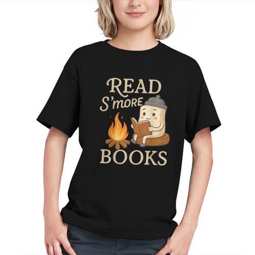 Read S'More Books Campfire Reading Book Lovers Camper Graphic Youth - Bookorys AU