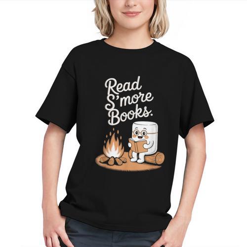 Read S'More Books Camping Outdoors Reading Campfire Smores Graphic Youth - Bookorys