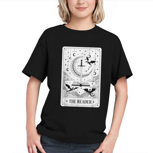The Reader Tarot Card Bookworm Books Lover Dragon Librarians Graphic Youth - Bookorys