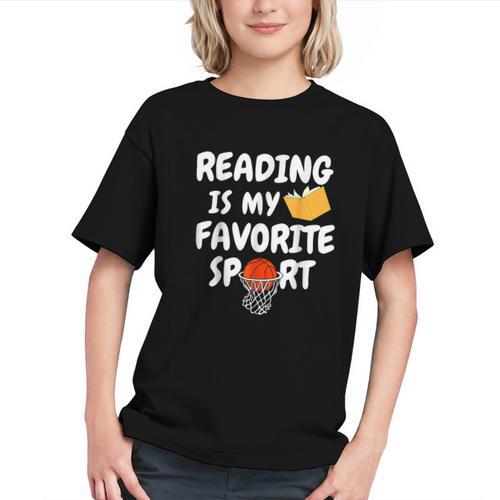 Reading Is My Tee Favorite Sport Basketball World Book Day Graphic Youth - Bookorys CA