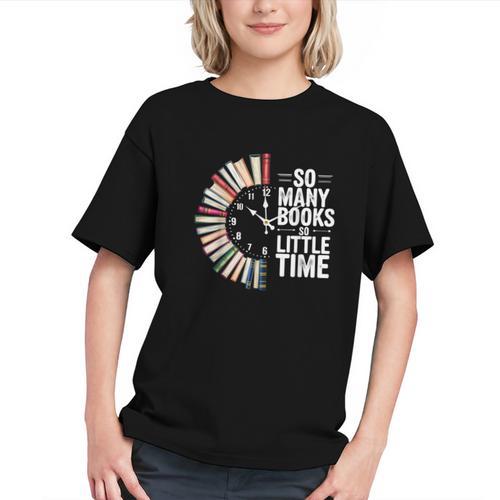 Retro So Many Books Little Time Book Clock Reading Graphic Youth - Bookorys