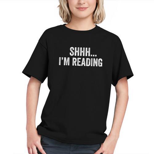 Shhh I'm Reading Book Lover Bookish Read Lover Outfit Graphic Youth - Bookorys