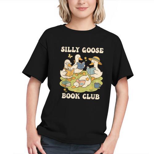 Silly-Goose Book Club Goose And Book Lovers Graphic Youth - Bookorys