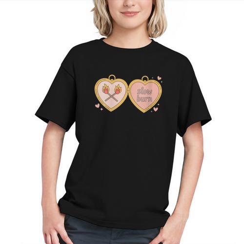 Slow Burn Romance Book Lover Tee Graphic Youth - Bookorys AU