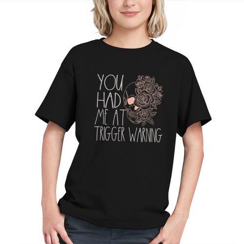 Trigger Warning Dark Romance Reader Smut Spicy Book Merch Graphic Youth - Bookorys DE