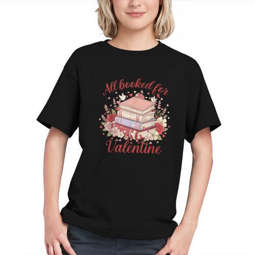 Vintage All Booked For Valentines Book Lovers Teacher Kids Graphic Youth - Bookorys