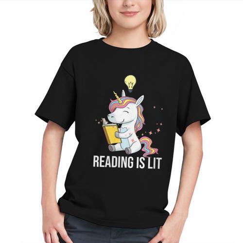 Women's Reading Is Lit Unicorn Library English Teacher Book Lover Graphic Youth - Bookorys AU