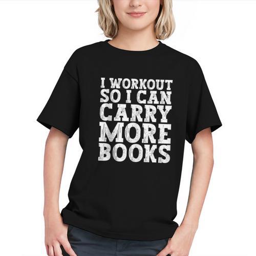 I Workout So I Can Carry More Books Lover Bookworm Gym Graphic Youth - Bookorys DE