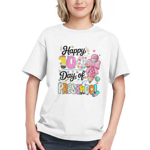 100th Day Of School Teacher Books 100 Days Of Preschool Girl Graphic Youth - Bookorys