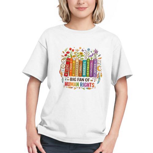 Boho Floral Book Big Fan Of Human Rights Liberal Protest Graphic Youth - Bookorys CA