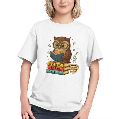 Book Lover Owl Reading Bookish Library Read Books Be Kind Graphic Youth - Bookorys AU