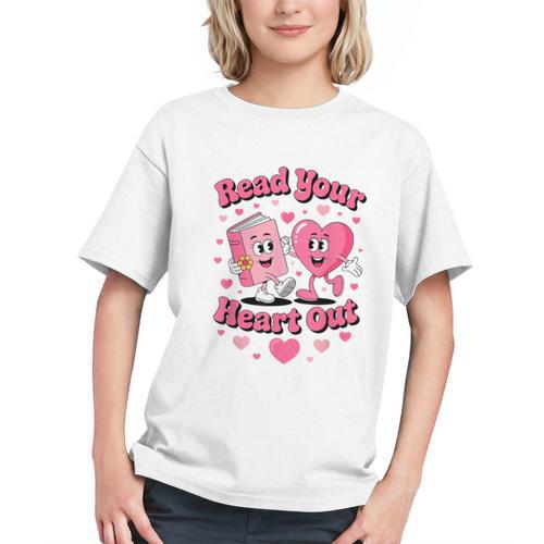 Book Lover Read Your Heart Out Teacher Kids Valentines Graphic Youth - Bookorys UK