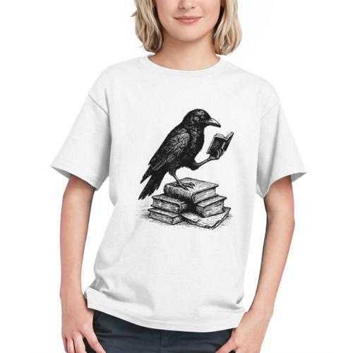 Book Raven Vintage Dark Academia Literature Reading Graphic Youth - Bookorys