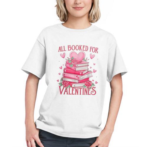 All Booked For Valentine Books Lover Teacher Floral Graphic Youth - Bookorys AU