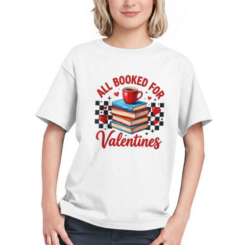 All Booked For Valentines Book Lovers Teacher Student Graphic Youth - Bookorys DE