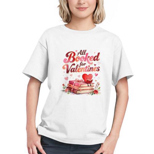 All Booked For Valentines Cute Book Lover Quote Graphic Youth - Bookorys
