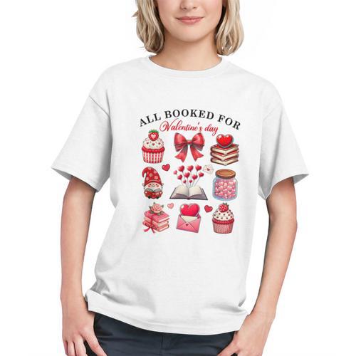 All Booked For Valentine's Day Book Lover Bookworm Bookish Graphic Youth - Bookorys CA