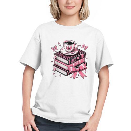 All Booked For Valentine's Teacher Coquette Bow Coffee Book Graphic Youth - Bookorys CA