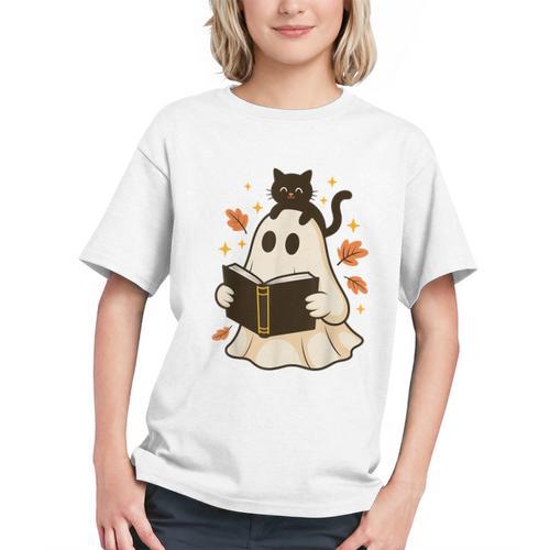 Books Ghost Reading Book Halloween Library Cat Fall Graphic Youth - Bookorys