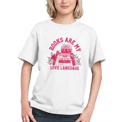 Books Are My Love Language Valentine Book Lover Graphic Youth - Bookorys