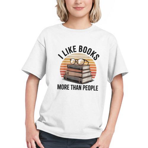 I Like Books More Than People Glasses Graphic Youth - Bookorys